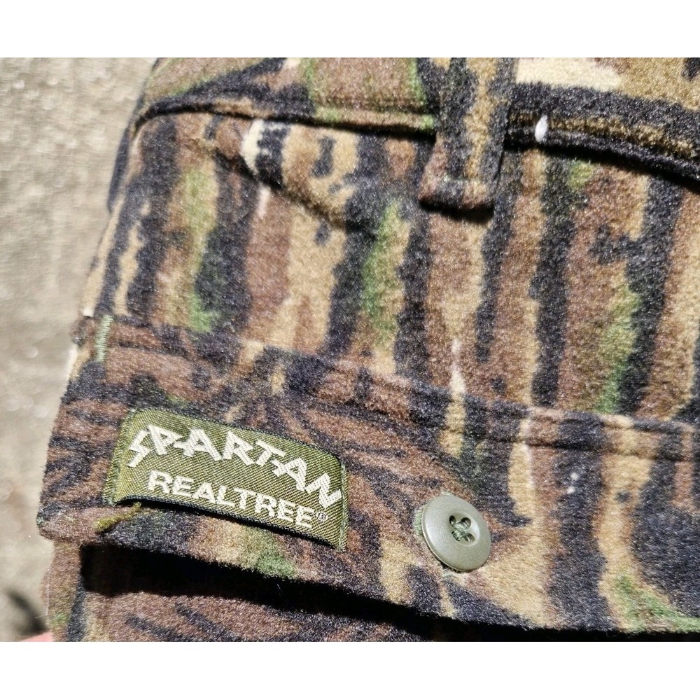 Vintage 90s Spartan Realtree Orig Camo Fleece Pants Polartuff Made In USA 36×30 - Picture 4 of 9